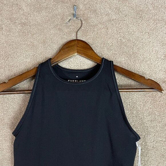 Everlane The Perform Crop Tank Top Womens Size XS Black Stretch‎ Nylon Shirt NEW - Picture 3 of 10